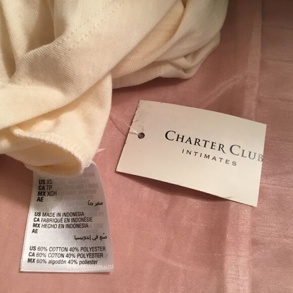 NWT Charter Club Women’s PJ Top SZ XS - Picture 5 of 5